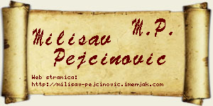 Milisav Pejčinović vizit kartica